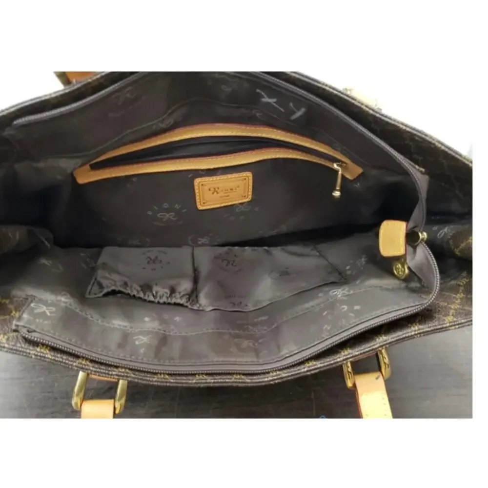 RIONI MODA ITALIA XL BUCKLED SATCHEL TOTE BAG